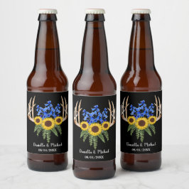 Rustikale Gastgeschenk Hochzeit der Blumenläden Bierflaschenetikett