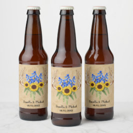Rustikale Gastgeschenk Hochzeit der Blumenläden Bierflaschenetikett