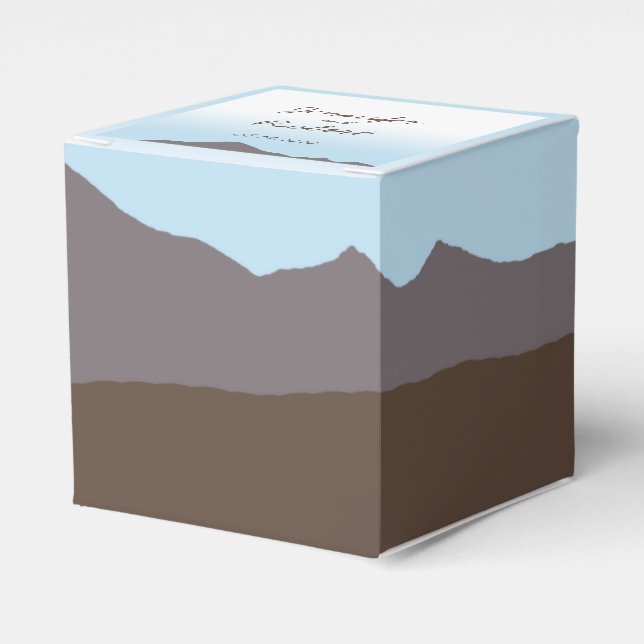 Rustikale Gastgeschenk Hochzeit Geschenkschachtel (Vorderseite)