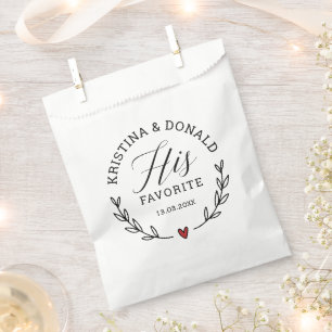 Rustikale Gastgeschenk Hochzeit Seine Lieblings-Li Geschenktütchen