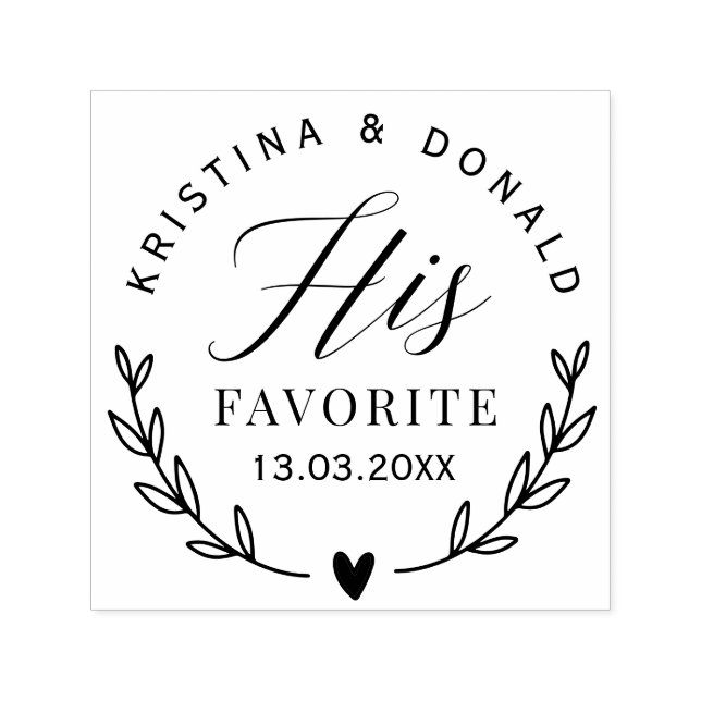 Rustikale Gastgeschenk Hochzeit Seine liebste, sel Permastempel (Design)