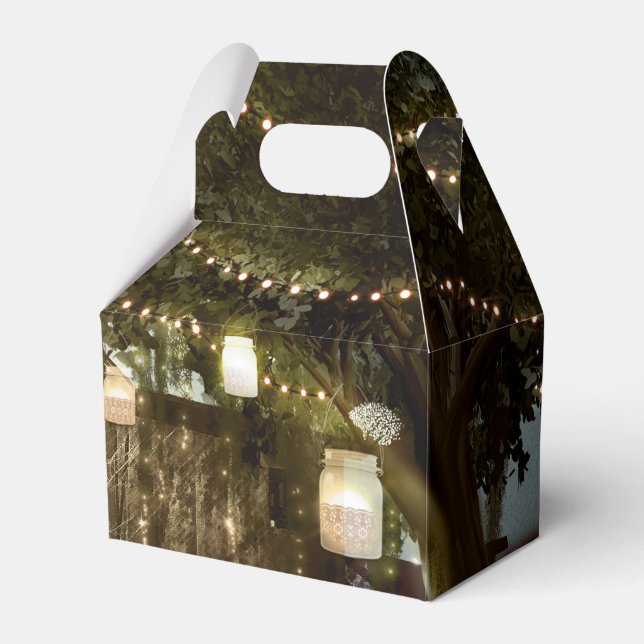 Rustikale Gastgeschenk Hochzeiten für Barn- und Tr Geschenkschachtel (Vorderseite)