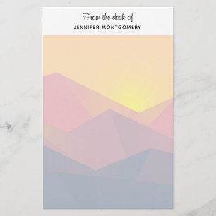 Rustikale Gebirge Geometrisch Minimalistisch Briefpapier