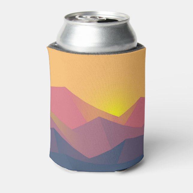 Rustikale Gebirge Geometrisch Minimalistisch Dosenkühler (Kanne Rückseite)