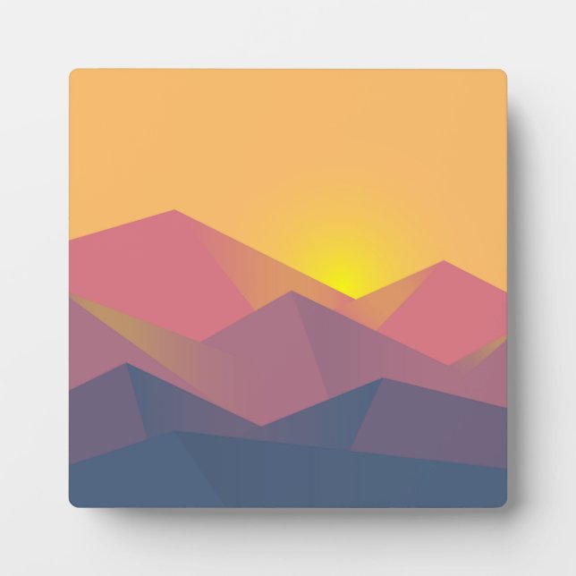 Rustikale Gebirge Geometrisch Minimalistisch Fotoplatte (Vorderseite)