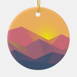 Rustikale Gebirge Geometrisch Minimalistisch Keramik Ornament