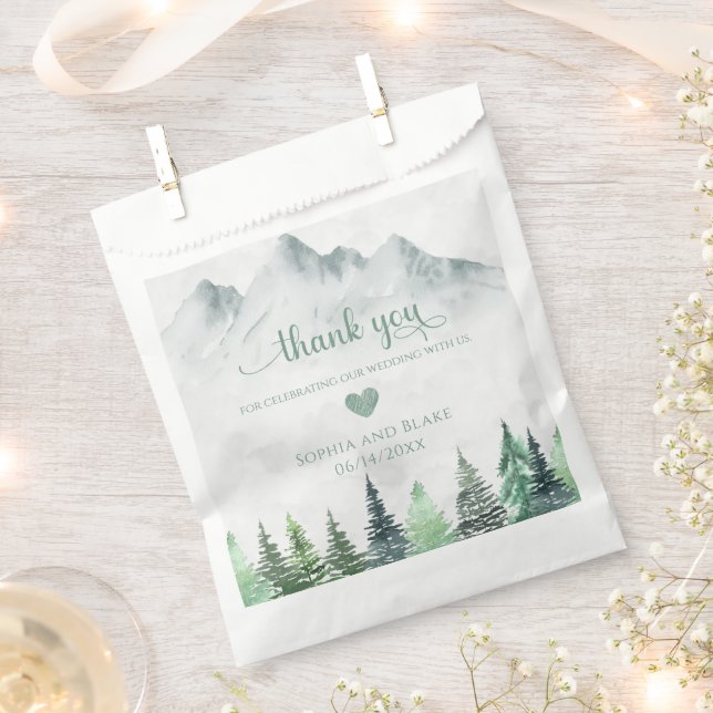 Rustikale Gebirge und Gastgeschenk Hochzeiten Geschenktütchen (Ausgeschnitten)