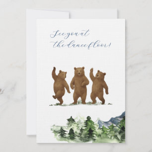 Rustikale Gebirgs-Hochzeit-Illustration Einladung