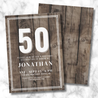 Rustikale Geburtstagsparty Einladung