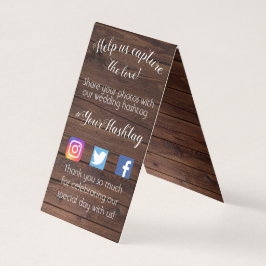 Rustikale geflochtene Hashtag Wedding Share Fotos 