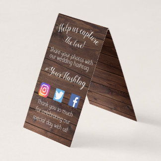 Rustikale geflochtene Hashtag Wedding Share Fotos