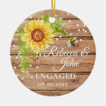 Rustikale Gelbblüte Verlobte Keramik Ornament