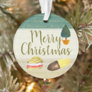 Rustikale gemütliche Kekse Weihnachten Acryl Ornament