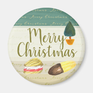 Rustikale gemütliche Kekse Weihnachtsmagnet Magnet
