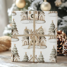 Rustikale gemütliche Weihnachten Geschenkpapier