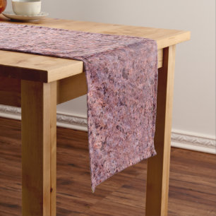 Rustikale Geologie-Rosa-Felsen-Beschaffenheit Mittelgroßer Tischläufer