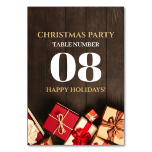 Rustikale Geschenkboxen, Weihnachten Tischnummer