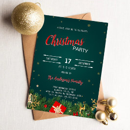 Rustikale Geschenke Sterne Weihnachtsfeiertag Part Einladung