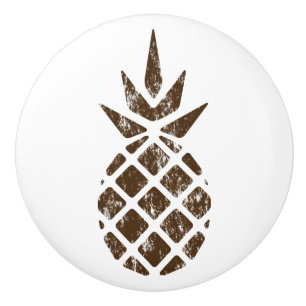 Rustikale gestempelte Ananas Keramikknauf