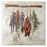Rustikale getrocknete Kräuter Fliese<br><div class="desc">Rustikale Imitate strukturieren den Hintergrund mit trocknenden Kräuter,  die auf einem Ast hängen. Lavendel,  Salbei,  Basilikum mit anderen Kräuter. Ideal für Ihr Land Französisch oder Hütte Bauernhof Zuhause.</div>