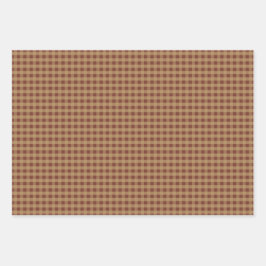 Rustikale Gingham und Polka Dots Geschenkpapier Set