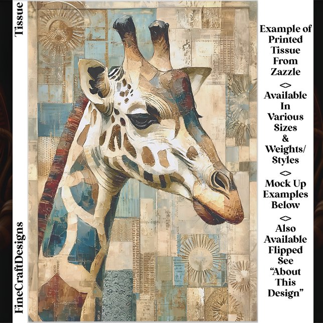 Rustikale Giraffe Patchwork Hintergrund EB6R Decou Seidenpapier (Von Creator hochgeladen)