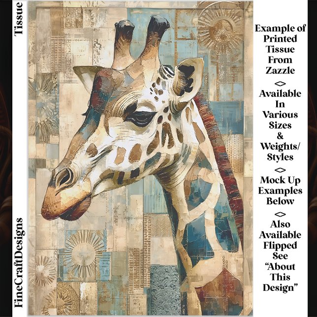 Rustikale Giraffen-Patchwork-Hintergrund EB6L Deco Seidenpapier (Von Creator hochgeladen)