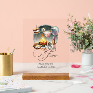 Rustikale Glam Chic Camp Brautgeschenke Acrylschild