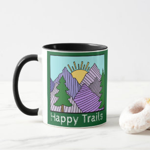 Rustikale glückliche Wege Berge Tasse