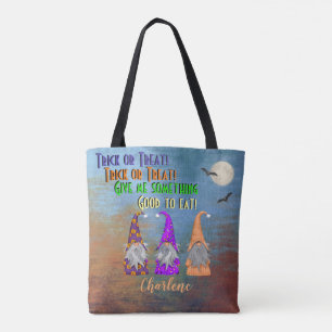 Rustikale Gnomes Go Trick oder Behandlung Tasche