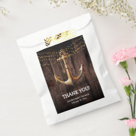 Rustikale Gold Anker Baby Dusche Geschenktütchen
