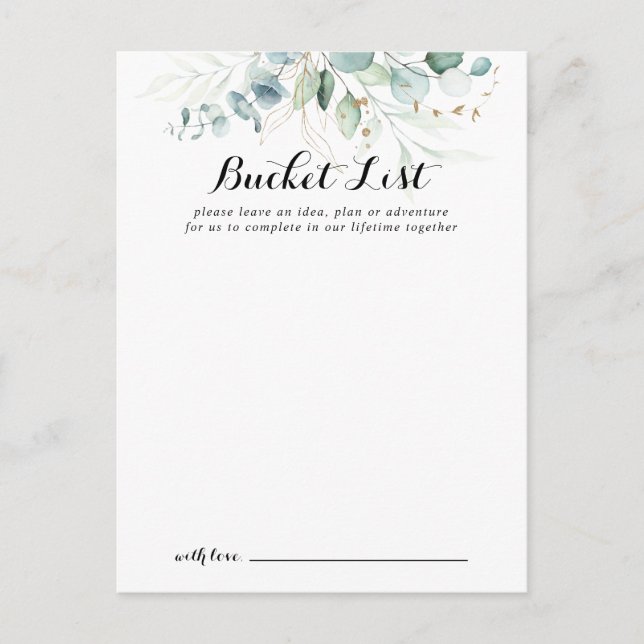 Rustikale Gold Floral Wedelbuchkarten Postkarte (Vorderseite)