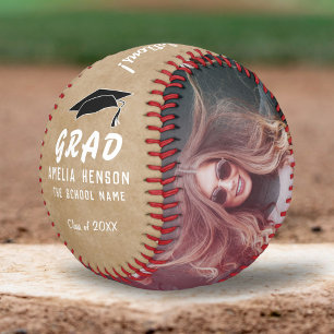 Rustikale Gratulation Grad Absolventenmütze 2 Foto Baseball