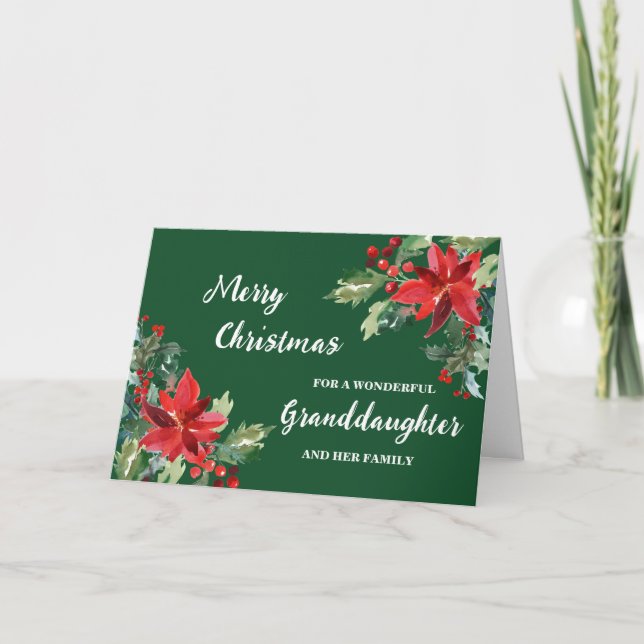 Rustikale Großtochter und Weihnachten Karte (Vorderseite)