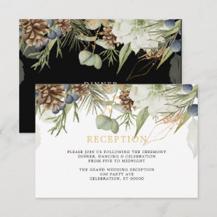 Rustikale Grünanlagen Pinecones Hochzeitsempfang