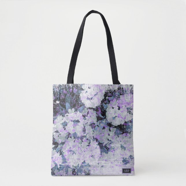 *~* Rustikale Grunge Rhododendron Blume Weiße Blüt Tasche (Vorderseite)