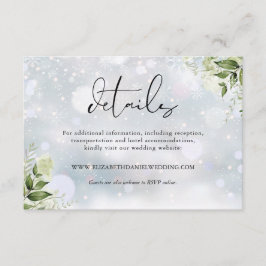 Rustikale Grünpflanzen Blätter Elegante Hochzeiten Begleitkarte