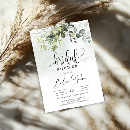 Rustikale Grünpflanzen Foliage Bridal Dusche Einla Einladung