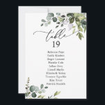 Rustikale Grünpflanzen Hochzeitstichtabelle Einladung<br><div class="desc">Dieses individuell gestaltbare Menu Template wurde für die Abstimmung mit unserer Hochzeitskollektion Boho Greenery konzipiert und bietet Blätter mit gemischten Aquarellfarben,  gepaart mit einer klassischen Serif in Schwarz. Matching-Elemente verfügbar.</div>