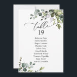 Rustikale Grünpflanzen Hochzeitstichtabelle Einladung<br><div class="desc">Dieses individuell gestaltbare Menu Template wurde für die Abstimmung mit unserer Hochzeitskollektion Boho Greenery konzipiert und bietet Blätter mit gemischten Aquarellfarben,  gepaart mit einer klassischen Serif in Schwarz. Matching-Elemente verfügbar.</div>