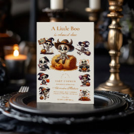 Rustikale Halloween Skeleton Babydusche Einladung