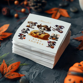 Rustikale Halloween Skeleton Babydusche Serviette