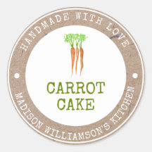 Rustikale Handarbeit mit Liebe | Carrot Cake Label