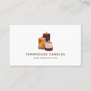 Rustikale handgefertigte Terra Cotta Candles Welln Visitenkarte