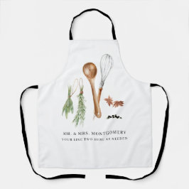 Rustikale, handgestrichene Kitchenette Schürze