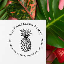 Rustikale handGezeichnet Ananas-Rücksendeadresse