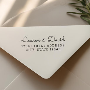 Rustikale Handschrift-Paarnamen Hochzeitsadresse Permastempel