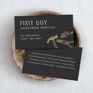 Rustikale Handyman-Werkzeuge, Bauwesen Visitenkarte