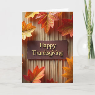 Rustikale Happy-Thanksgiving-Grußkarte Karte