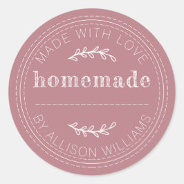 Rustikale, hausgemachte Backwaren Jam Can Dusty Ro Runder Aufkleber